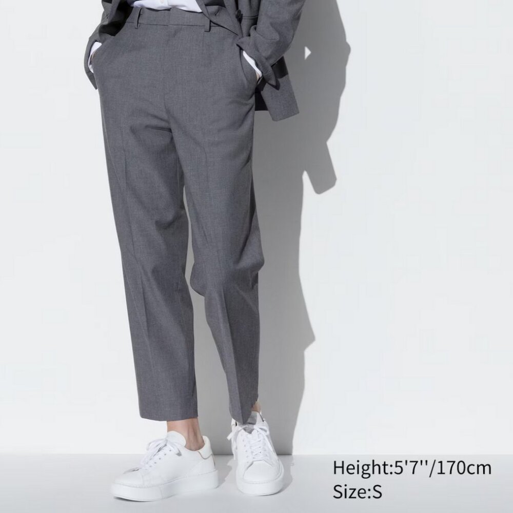 NWT Uniqlo Smart Ankle Pants (2-Way Stretch) S Gray - Altered